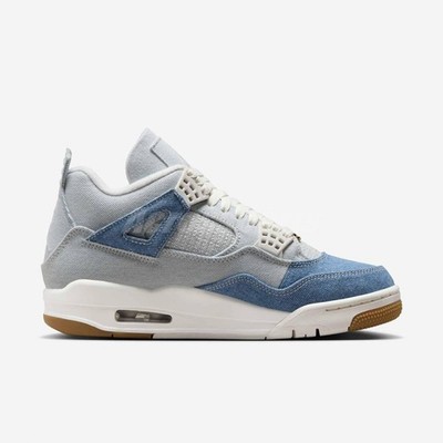Nike Wmns Air Jordan 4 Retro TEX AJ4 Worn Blue Denim Women Unisex