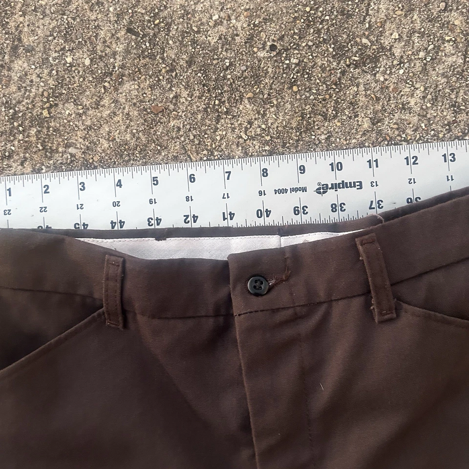 Red Kap Mens 32 Brown Pocket Flat Front Straight Leg Uniform Work Pants - Image 2 of 4