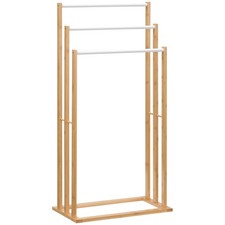 HOMCOM Porte-serviettes 48x25.8x94cm Bois naturel