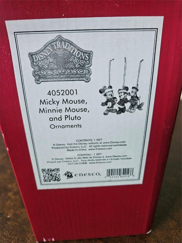 Disney Traditions Sledding Theme Ornaments Mickey & Minnie Pluto + 4039086 NIB