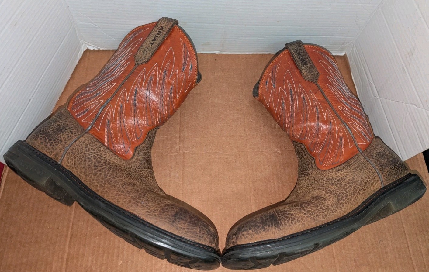 Ariat  Composite Toe Square Western Work Boots 10… - image 1