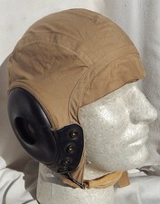 WW2 Esercito Aeronautica Militare A-10 Pilota Khaki Volo Elmetto Taglia Large di Bates Shoe Co.