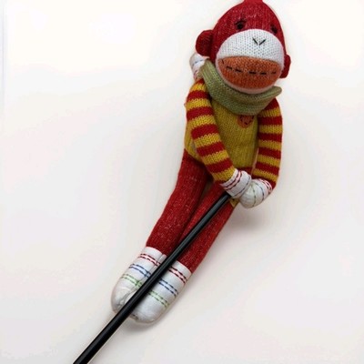 Monkeez Seasons of Cannons Falls Sock Monkey 14'' Striped Magnetic Hands & Feet