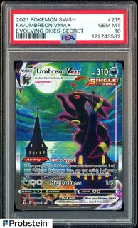 2021 Pokemon SWSH Evolving Skies Secret #215 FA Umbreon VMAX PSA 10 GEM MINT