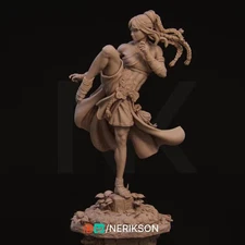 Female Human Monk/Fighter Unpainted Miniature | D&D | DnD Mini