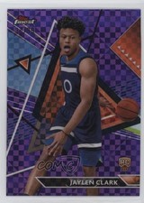 2023 Topps Finest Uncommon Purple Checkerboard Refractor 34/99 Jaylen Clark 1b30