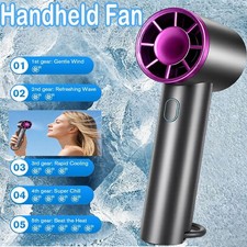 Portable Rechargeable Handheld Fan - Small Quiet Personal Cooler Powered Desk