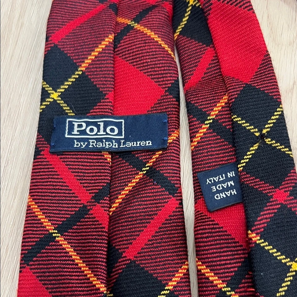 Corbata a cuadros roja Polo Ralph Lauren Foto 3 de 4