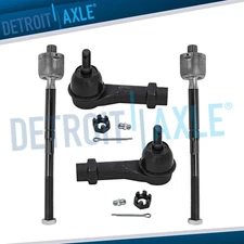 4pc Front Inner and Outer Tie Rods for 2015 2016 2017 2018 2019 Ford Mustang