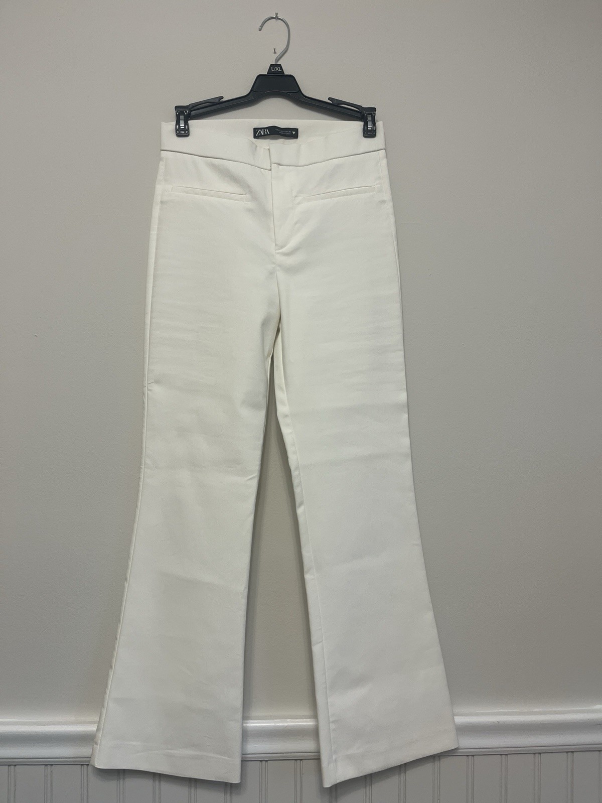 Zara Women's Sz. XS White Crop Wide Leg Flat Front Pants NWOT
