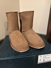 EMU Australia Platinum Stinger Lo Medium Chestnut Sheepskin Boot Women Sz 9 NIB