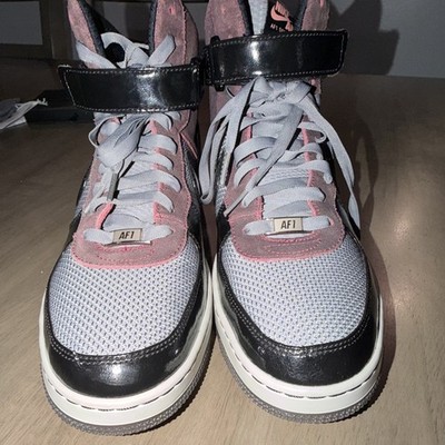 Nike Air Force 1 Downtown Hi High Top Men's Sneakers Black Gray Pink Strap