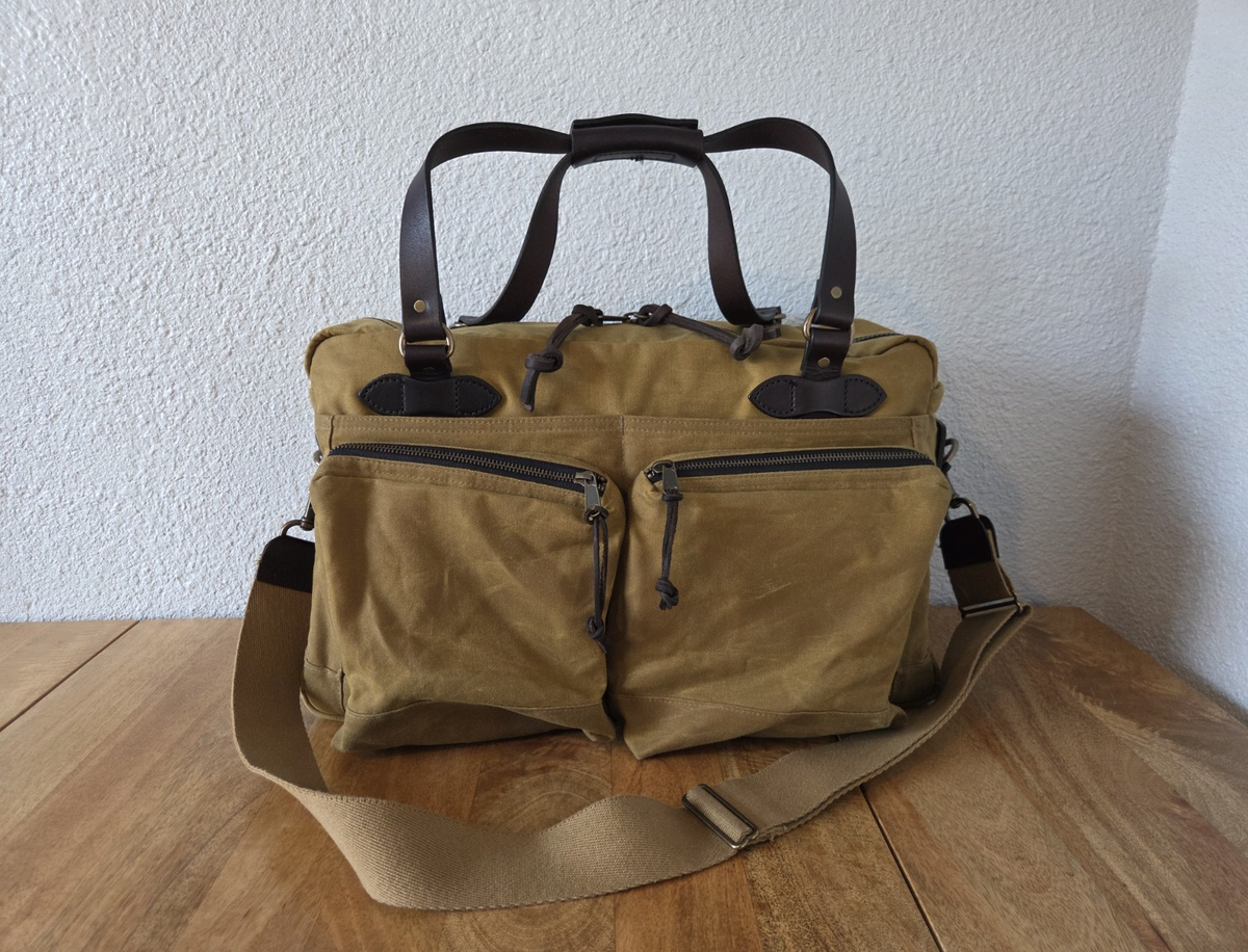 Filson 48-Hour Tin Cloth Duffle Bag | Made in USA | Dark Tan Filson 48-Hour Tin Cloth Duffle Bag | Made in USA | Dark Tan