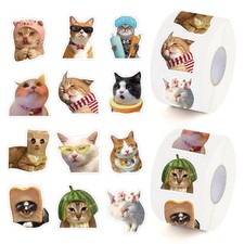 1200Pcs for Cat Sticker Funny Stickers for Kids Cute Animal Stickers for Wate...