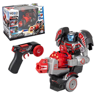 ROBO RAPIDFIRE Silverlit 2-in-1 Remote Control Blasting Robot with Rechargeable