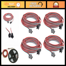 4 Pack 2M 6.56ft 3 Pin JST SM Male Female LED Connector Cable for WS2812B SK6812