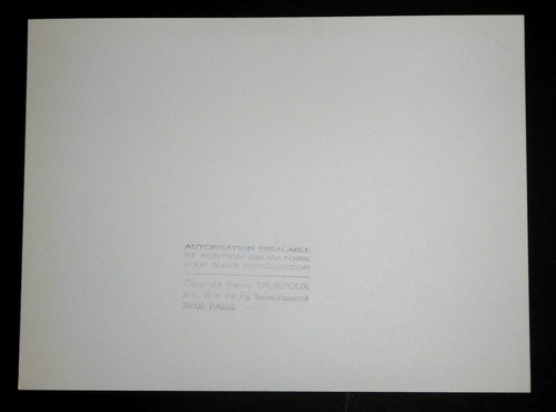 Yvette TROISPOUX - PHOTOGRAPHIE ORIGINALE VINTAGE AVEC TAMPON - Photo 2 sur 2