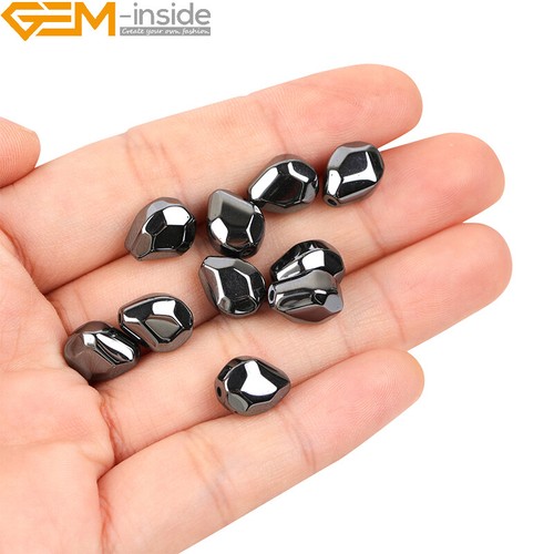Cuentas de hematita negras naturales fabricación de joyas poder energía chakra 15" moneda cruz - Imagen 207 de 360