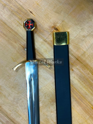 Stainless Steel Medieval Knights Templar Sword With Scabbard | Functional Sword - Picture 4 of 6