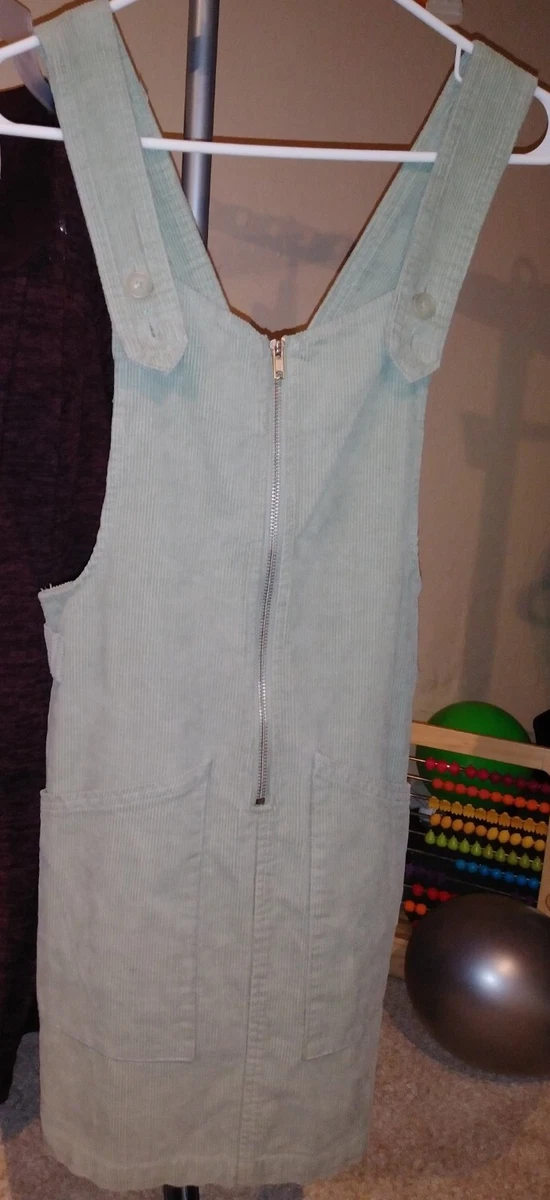 Women s Wild Fable Green Corduroy Overalls Short Skirt With Pockets Size XS NWT