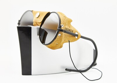 Vintage CEBE Runde Doppelverlauf Sport Sonnenbrille Leder Steampunk Brille