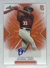 2021 LEAF PERFECT GAME ORANGE DEUNDRE JONES PAPER RC AUTO # 1/30