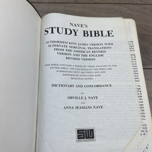 NAVE'S STUDY BIBLE Southwestern 1978 KJV Concordance Reference Ed - Picture 9 of 14
