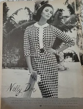 1964 Women's Nelly Don Checked Jacket Dress vintage Fashion ad