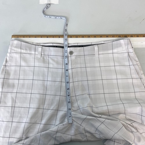 Grand Slam Golf Shorts Men's Size 40 White Checkered Flat Front Polyester Blend - Picture 7 of 9