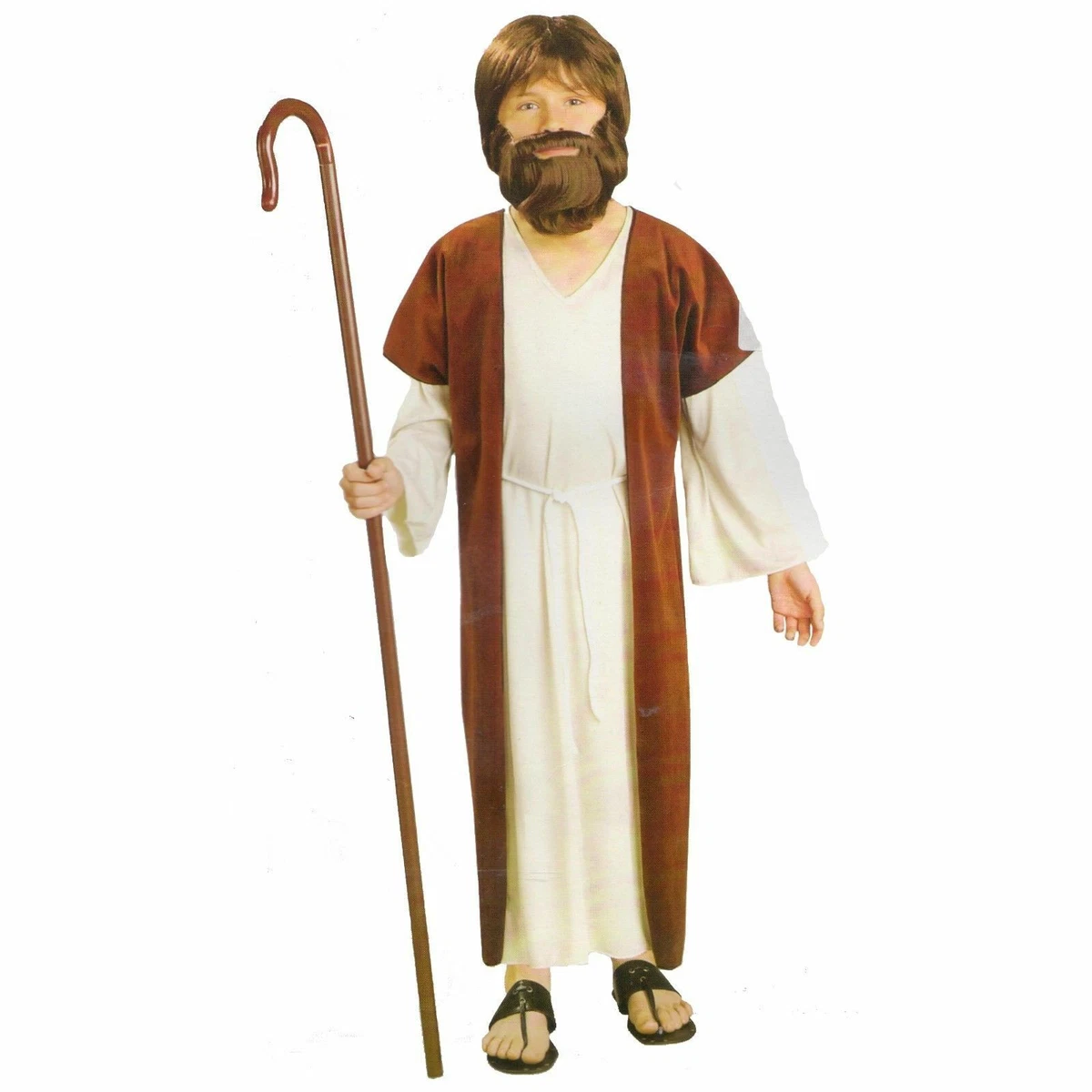 FDC Jesus Shepherd Nativity Boys Fancy Dress Costume Age 7 9 Years