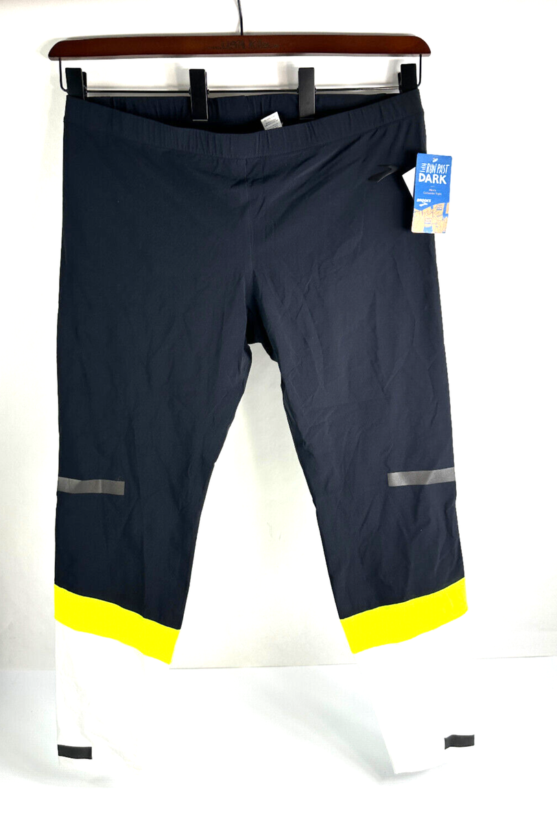 Brooks Running Carbonite Tight Black Yellow White Men`s Size XXL