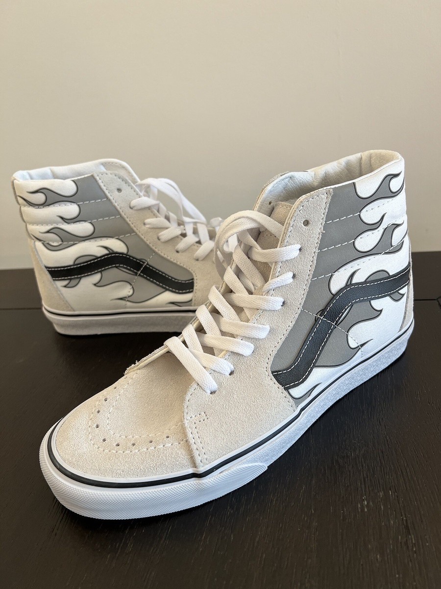 NEW VANS SK8-HI REFLECTIVE FLAME/TRUE WHITE SIZE (VN0005U9W00