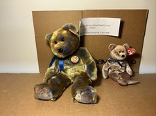 "CLUBBY 111 Ty Beanie BUDDY Bear & CLUBBY 111 Ty Beanie Baby Bear" MINT MWMT