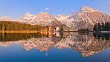 Landscape nature lake reflection Custom Gaming Mat Desk