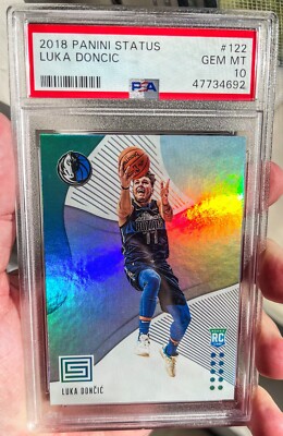 2018 Panini Status #122 Luka Doncic RC Rookie Gem Mint PSA 2018 Panini Status #122 Luka Doncic RC Rookie Gem Mint PSA