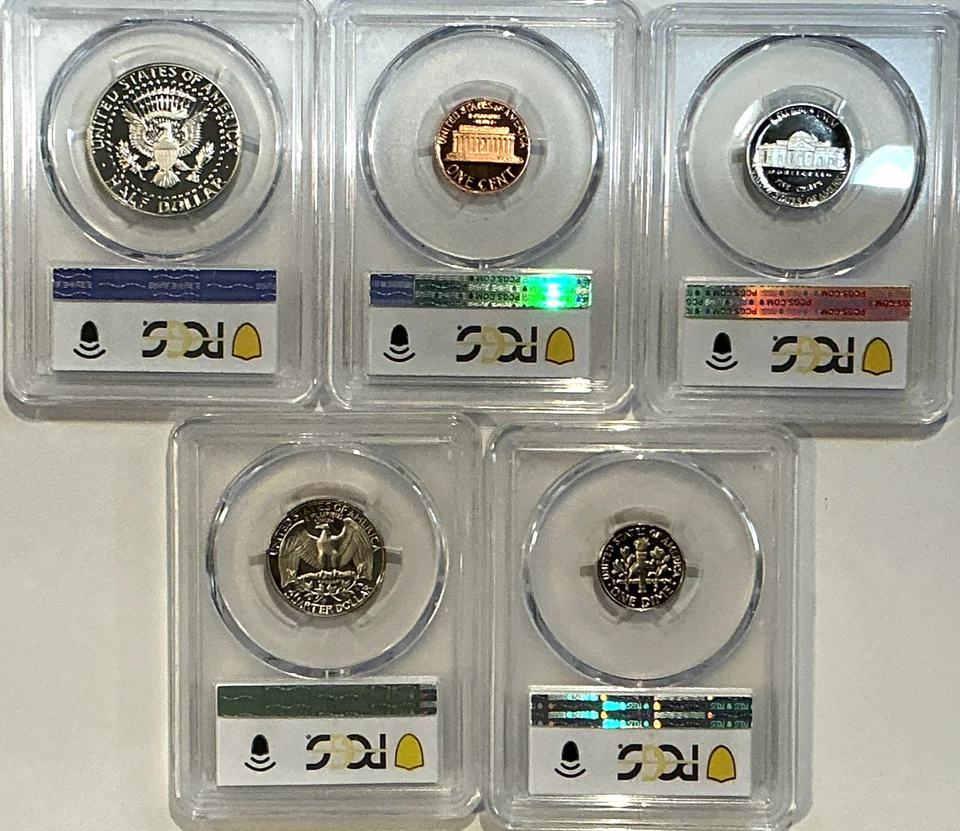 1984-S Proof Set Date 5 Coin Newly Graded PCGS PR69 DCAM Perfect Gift - Image 2 of 2