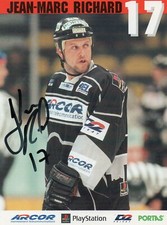 Jean Marc Richard  Frankfurt Lions Eishockey Autogrammkarte signiert