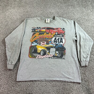 #ad VINTAGE Daytona Florida Shirt Mens M Speedway Cruisin#x27; A1A Logo Athletic READ $9.00