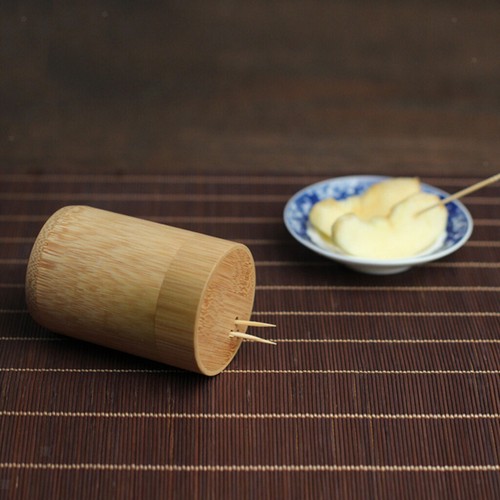 Bamboo Toothpick Dispenser Kitchen Accessories Comfortable - Picture 11 of 12