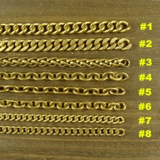 Solid Brass Snake / O shaped / Flat Curb Chain Bag Wallet Fob Chain Key Chains