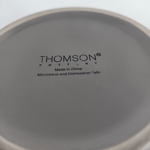 Thompson Pottery Soup Cereal Bowls Mocha Taupe Brown 6.25" Dia. Set of 3 - Picture 5 of 6