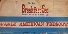Vintage Mid-century Anchor Hocking 15pc Breakfast Set In Box Early American
