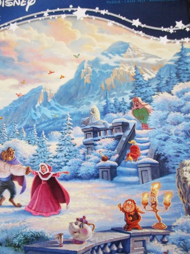 1,000 Piece Disney/ Puzzle "Beauty + the Beast " Ceaco 26.6"x 19" Thomas Kinkade - Picture 4 of 4