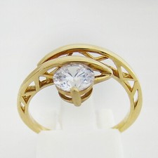 Ring Gold 333er Cubic Zirkonia 8 kt Edelsteine Goldschmuck Damen Goldringe