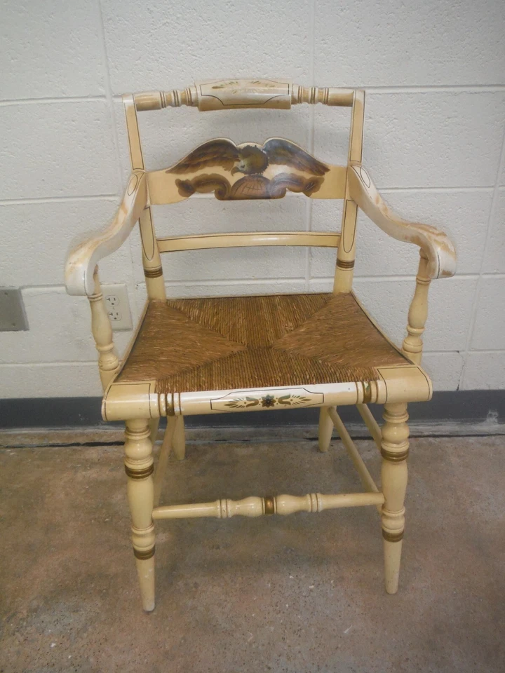SILLÓN ÁGUILA PINTADO L. HITCHCOCK VINTAGE BUEN ESTADO RESISTENTE CONNECTICUT Foto 2 de 4
