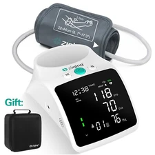 Rechargeable Blood Pressure Monitor Upper Arm L Cuff LED Backlit & Carrying Case