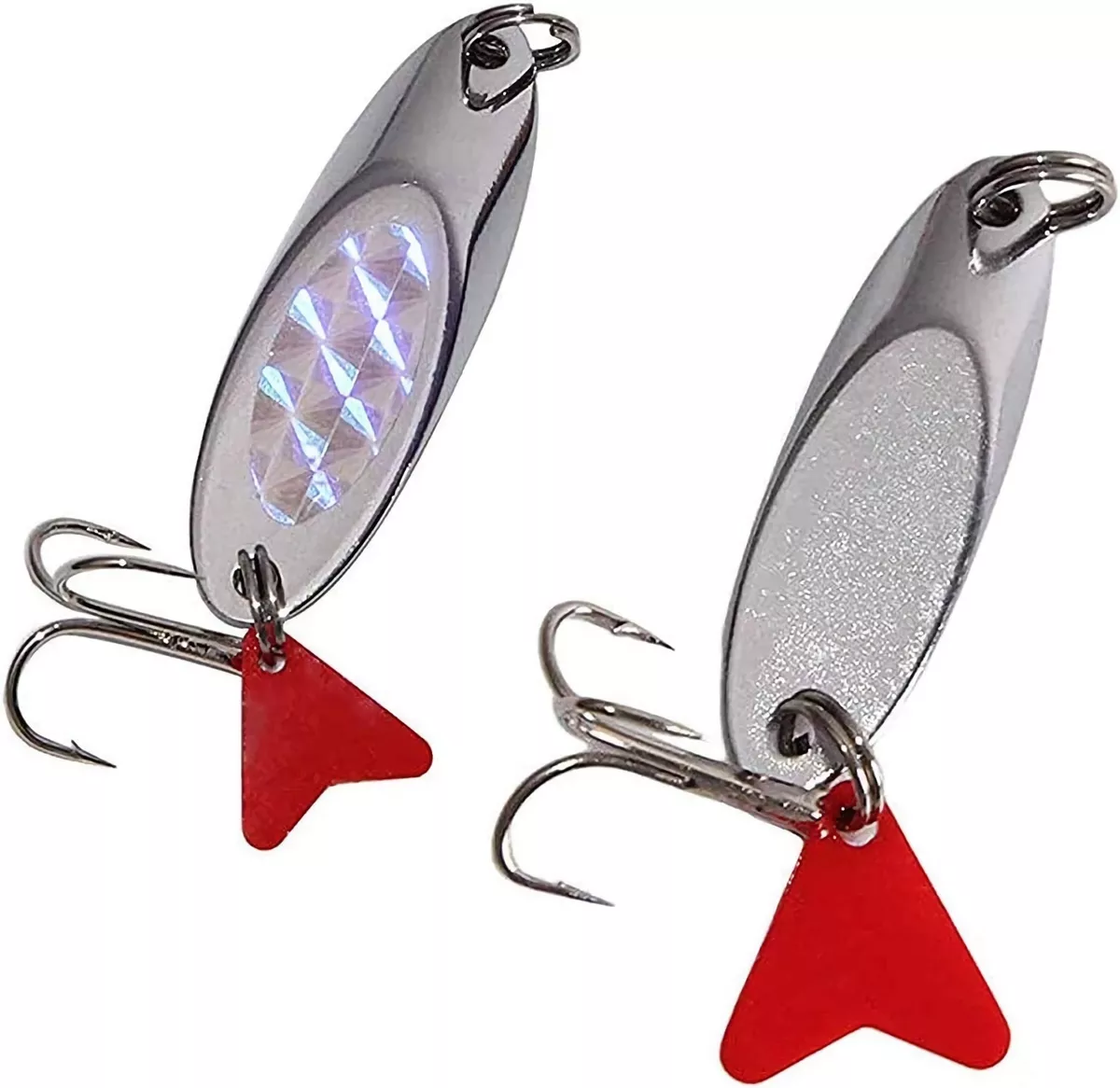 5 10pcs Metal Spoon Fishing Lures Bass Jigging Spoons With Treble Hook 3g 40g