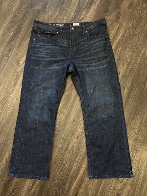 T K Axel Men's Slim Bootcut Jeans Dark Wash