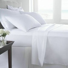 1200/1000 Thread Count All Bedding Items Egyptian Cotton White Solid & All Sizes