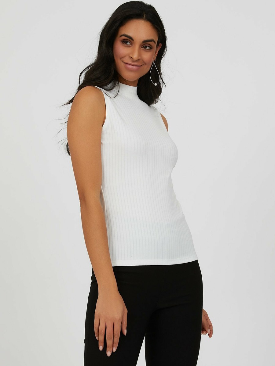 【G FORE】 MOCKNECK KNIT SLEEVELESS(WOMEN) /追跡付 Womens Sleeveless Rib Knit Mock Neck Top New with tag Medium